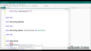 نمونه درس دوره آموزشی " نرم افزار برنامه نویسی Basic for Android"