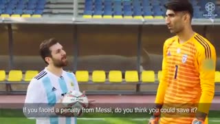 کلیپ رسمی AFC؛ تقابل بیرانوند با مسی تقلبی