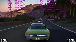 بررسی تفاوت استفاده از 8 یا 16 گیگابایت حافظه رم در 7 بازی مختلف