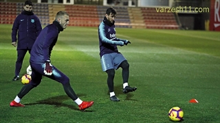 اولین تمرین بارسلونا در سال 2019