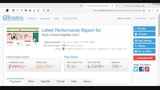 بررسی جی تی متریکس سایت دیجی کالا