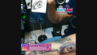 تتو چشم روی دست توسط هنرجویی از شیراز