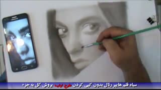 نقاشی سیاه قلم بدون کپی کردن طرح اولیه