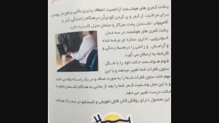 پشتی خودرویی هوشمند بازرگانی امره09189570355