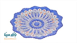 بشقاب میناکاری شده اسماعیلی قطر 20 سانتی متر