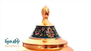 شکلات خوری مس و میناکاری بشقاب پرنده