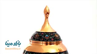 شکلات خوری بزرگ مس و میناکاری