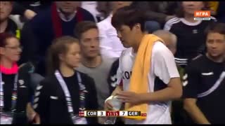 دیدار تیم های آلمان و کره در افتتاحیه قهرمانی هندبال جهان ۲۰۱۹