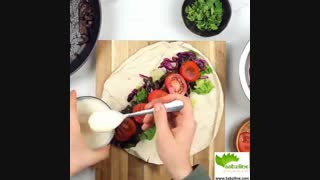 طرز تهیه غذای گیاهی شوارما - سبزی لاین