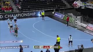 دیدار تیم های ملی هندبال مجارستان و آرژانتین در قهرمانی جهان ۲۰۱۹