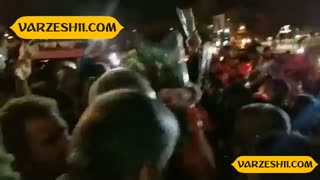 استقبال پرشور هواداران تراکتورسازی از ژرژ لینکز