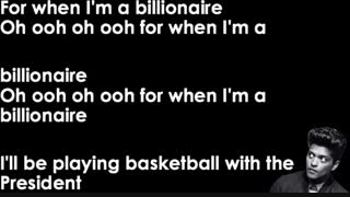 Lyrics - Bruno Mars Billionaire + دنبال شه لطفا