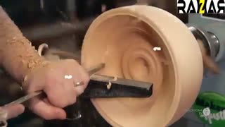 ساخت کاسه چوبی هنری و زیبا