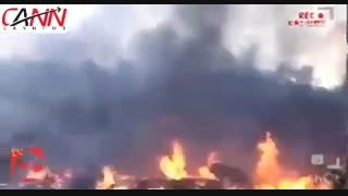 لحظه نجات تنها سرنشین زنده هواپیما بعد از سقوط در نزدیک کرج