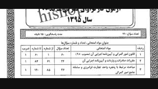 دانلود سوالات آزمون حق العمل کاری گمرک با کلید