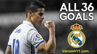 تمامی 36 گل جیمز رودریگز برای رئال مادرید