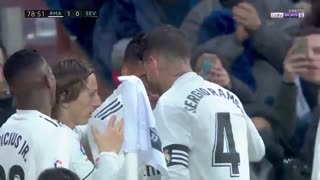 خلاصه دیدار رئال مادرید 2_0 سویا ( هفته بیستم لالیگا)