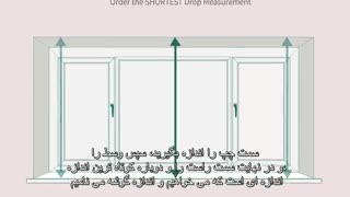 نحوه ی اندازه گیری پرده های رولی