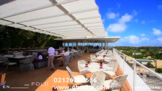 02126207536 طراحی و فروش جدیدترین سقف های برقی متحرک برای رستوران و کافه و غذاخوری