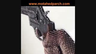 شاهکار هنری با میخ