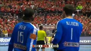 دیدار تیم های ملی دانمارک و مصر در هندبال قهرمانی جهان ۲۰۱۹