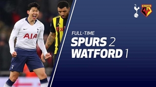 خلاصۀ بازی تاتنهام 2_1 واتفورد (هفتۀ بیست‌وچهارم لیگ برتر انگلیس)