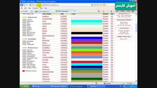 جلسه 4 آموزش html 5 رنگ ها بکگراند در سایت آموزش فارسی www.amozeshfarsi.ir