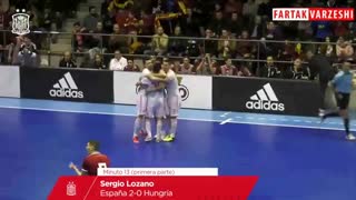 گلهای بازی فوتسال مجارستان - اسپانیا