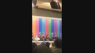 مهناز افشار در نشست خبری ناگهان درخت  من با افتخار اعلام می‌کنم یک پیرزن هستم