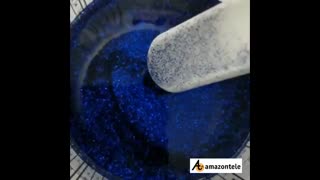 ترکیب گلیتر آبی با رزین اپوکس شفاف