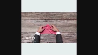 یک روش تا کردن دستمال جیبی