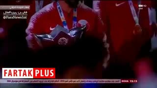 استقبال امیر قطر از بازیکنان تیم ملی فوتبال کشورش