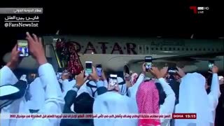 فرودگاه بین‌المللی دوحه؛ استقبال امیر قطر از تیم ملی کشورش (قهرمان آسیا)