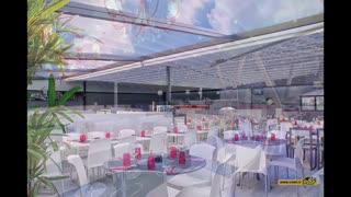 حقانی 09380039391 - پوشش متحرک کافی شاپ - سایبان جمعشو حیاط رستوران