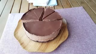 چیز کیک شکلاتی بدون فر
