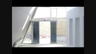 نصب و راه اندازی درب اتوماتیک شیشه ای کابا کارخانه تنها پولاد