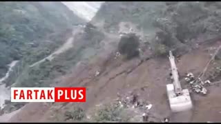 لحظه وقوع رانش زمین در بولیوی