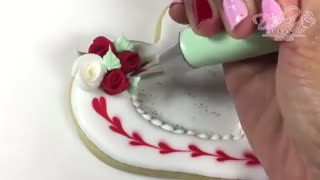 کوکی قلب سفید ولنتاین