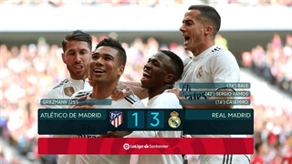 خلاصه بازی اتلتیکو مادرید 1_3 رئال مادرید (هفتۀ بیست‌وسوم لالیگا اسپانیا)