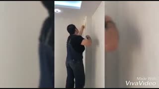 نصب  استاندارد کاغذ دیواری