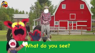 What Do You See Song /حیوانات مزرعه/Learn English Kids
