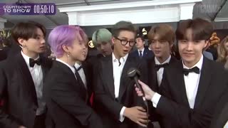 مصاحبه بیلبورد billboard با بی تی اس bts در فرش قرمز جشنواره گِرَمی Grammy 2019