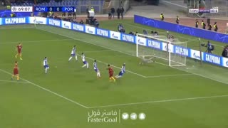 گل اول آ اس رم به پورتو توسط زانیولو