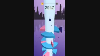 گیم پلی بازی موبایل Helix Jump