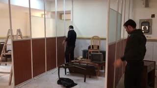 پارتیشن تکجداره شش میل با پروفیل الومینیوم