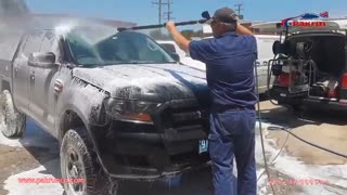 فوم پاشی و آبکشی خودرو فقط با یک لنس بدون نیاز به مخزن فوم پاش