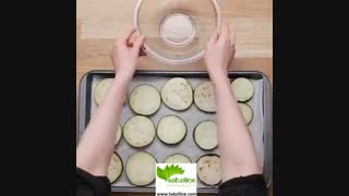 بادمجان با پنیر پارمزان - سبزی لاین