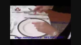 فیلم چیدمان ظروف در میز غذاخوری