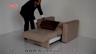 مبل تختخواب شو یک نفره مدل V12  آرا سوفا