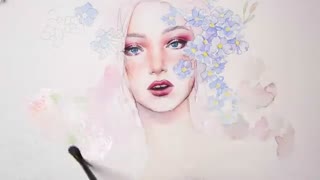 آموزش نقاشی آبرنگ چهره